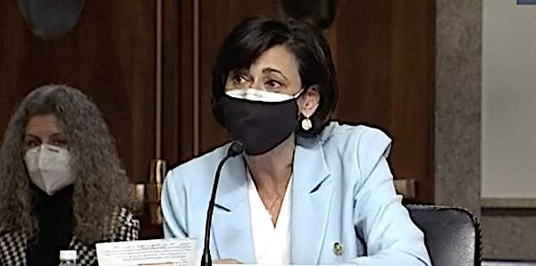 CDC Director Dr. Rochelle Walensky during a Jan. 11 Senate hearing (Video screenshot)